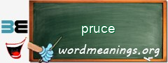 WordMeaning blackboard for pruce
